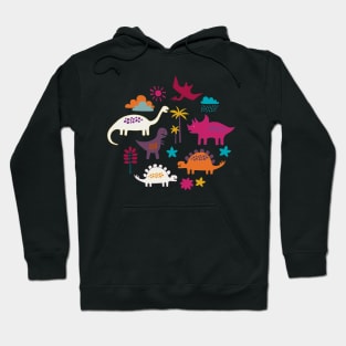 Dinosaur Land - Sunshine Brights - cute Dino design by Cecca Designs Hoodie